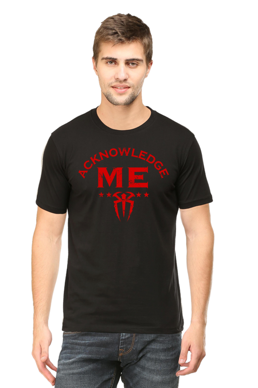 Men's Roman Reigns Acknowledge Me T-Shirt Red