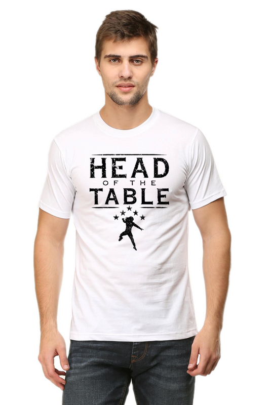 Men's White Roman Reigns Head Of The Table T-Shirt